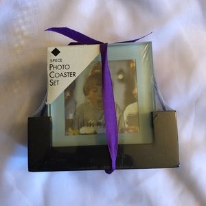 5 Piece Photo Coaster Set with Holder